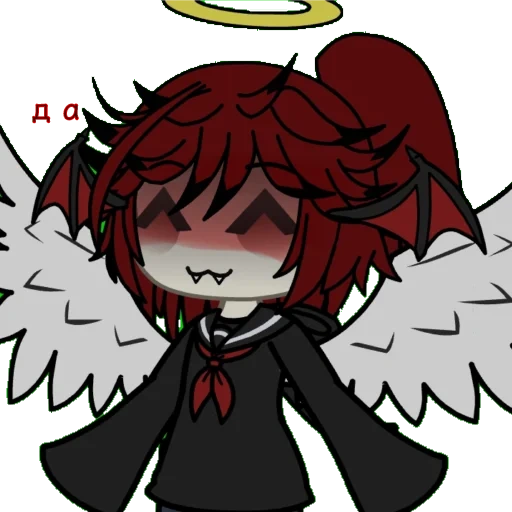 vida de gacha, gacha demonio, gacha vida demonio, vida angel gacha, ángel en la vida del demonio gacha