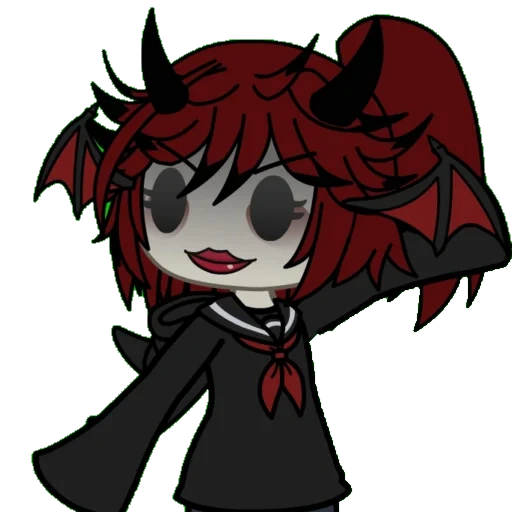 anime, humano, phantom foxy man, gacha life demons girls