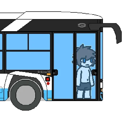 autobús, imagen, autobús de anime, plantilla de bus, el autobús es grande