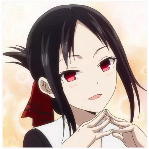 chica de animación, personajes de animación, gagu tres dama, kaguya sama wokurasetai, además de los ojos desdeñosos de los sinónimos del valle