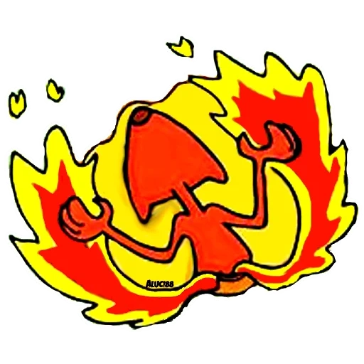fuego de llamas, fuego de emoji, el logotipo es fuego, boceto, el fuego es pequeño