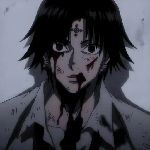 cara de anime, animação hunter, lei couro lucifa, personagem de anime, chrollo lucilfer