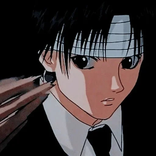 chrollo, cartoon animation, cartoon characters, chrollo lucilfer, kulo lucifer 1999