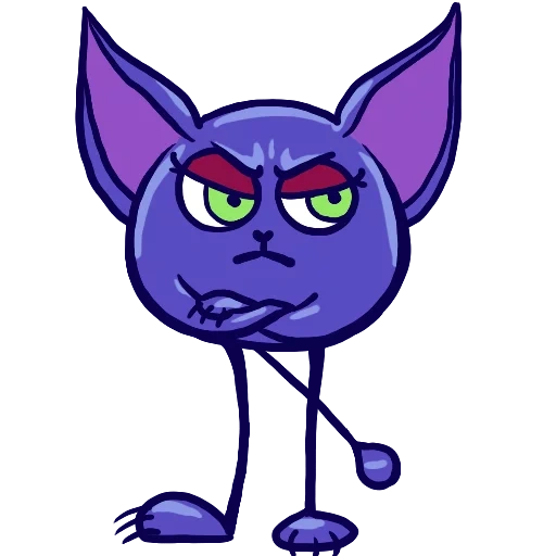 кошка, фиолетовые, кот фиолетовый, фиолетовые паки, вымышленный персонаж