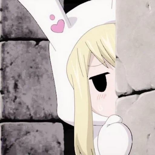 anime, personajes de anime, lucy hartfilia conejo