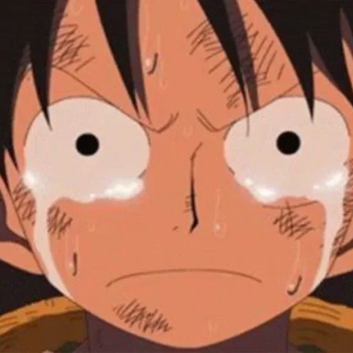 luminoso, manki d luffy, van pis luffy, luffy es una cara divertida, van pis luffy llora