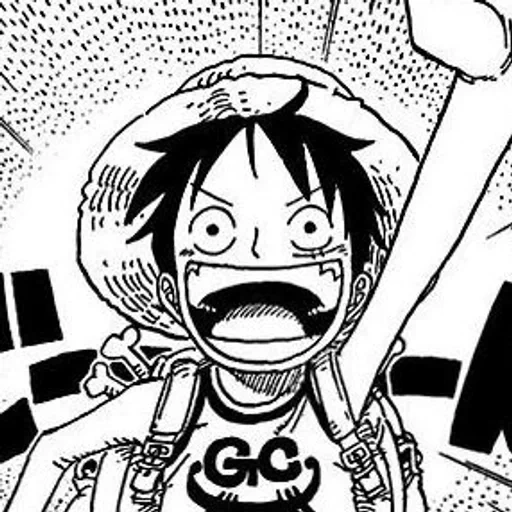 van pees 671, manky de luffy, luffy manga est maléfique, la bande dessinée de luffy sourit, mujivara luffy manga