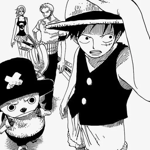 luffy manga, luffy van pease, manga van pease, one piece cartoon, luffy clogs ace cartoon