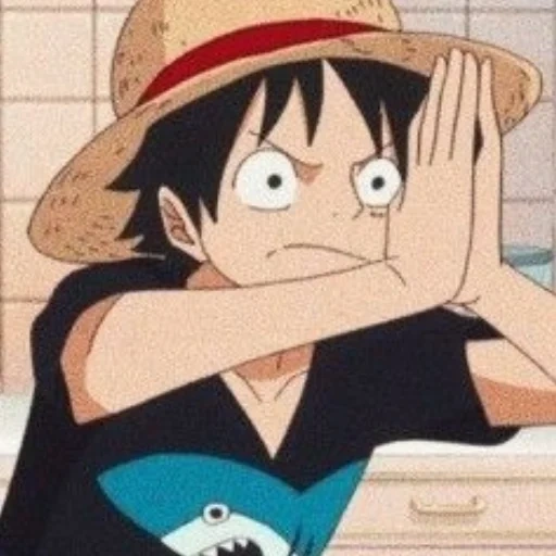 luffy está mintiendo, manki d luffy, luffy one piece, luffy mickey mouse, van pis luffy piensa