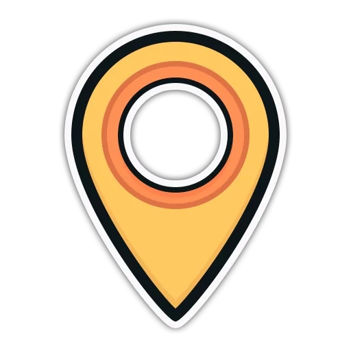 карта значок, векторные иконки, значок навигатора, значок местоположения, геолокация иконка желтая