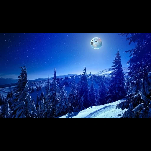trevas, o céu noturno, a lua fria, von winter night, hijo de la luna