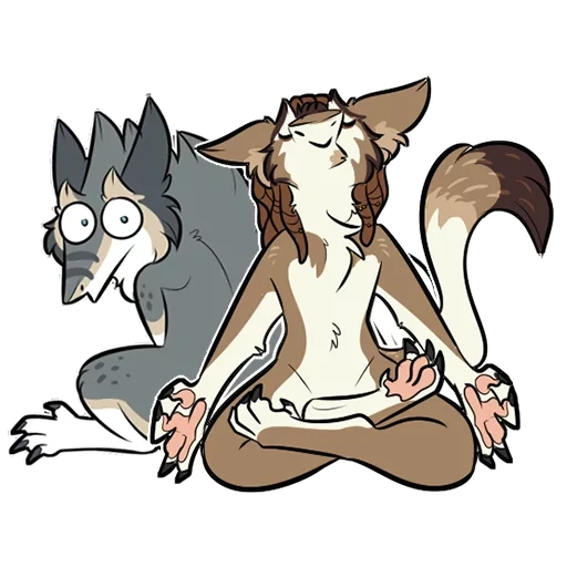 anime, furri art, furson sergal, werwolf furri, cartoon wolf