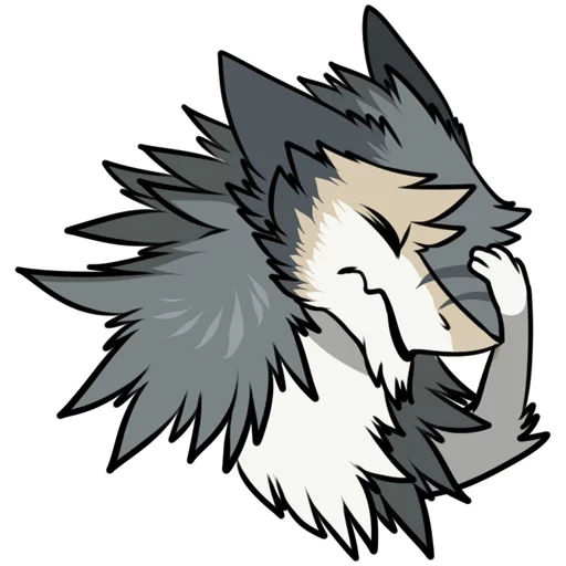 sergal, lobos de anime, boceto de lobo, animales de animales lobos, gatos de los guerreros riverspirit456