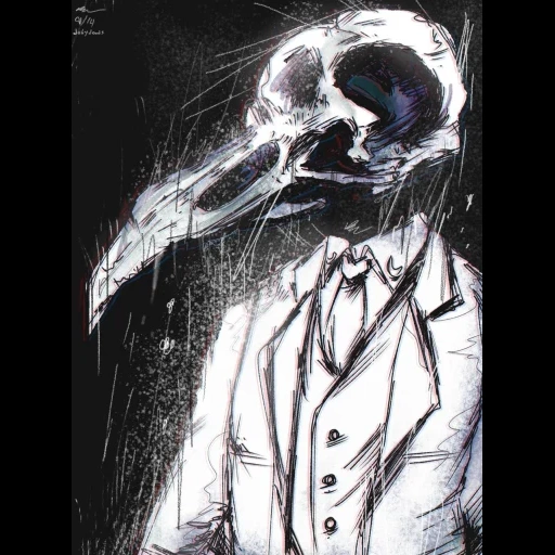 человек, скелет арт, marvel comics, мистер смерть, illustration art