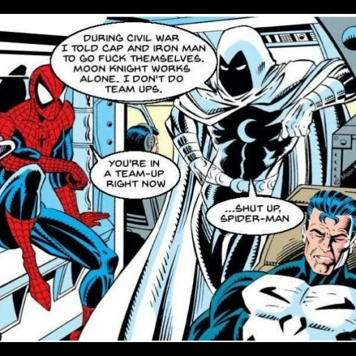 manusia laba-laba, ksatria lunar, meme lunar ksatria, superhero komik, comic man spider