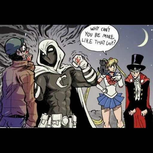 comics, comics ideas, lunar knight, comics cartoons, harley quinn comic