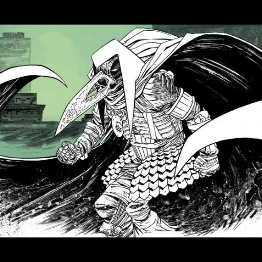 chevalier de la lune, hirosuki knight, hirosuki knight, moon knight comics, hongsu marvel lunar knight