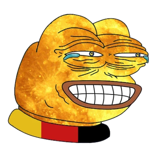 мемы, прикол, человек, potato pepe, золотой пепе