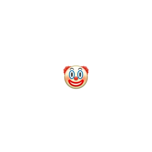 clown, clown emoji, emoji de clown, sourire clown, clown souriant