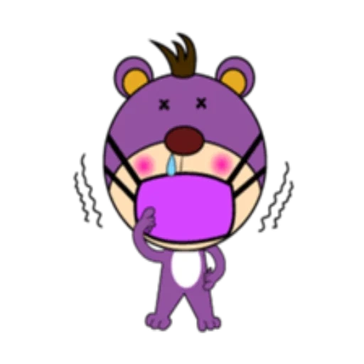 a toy, the animals are cute, happy tree friends mole, mole mole happy tree friends, happy tree friends purple