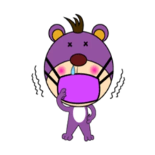 jouets, les animaux sont mignons, happy tree friend moore, mole mole happy tree friends, happy tree friends purple