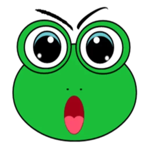 frog face, frog tone, frog head, frog face, frog open green