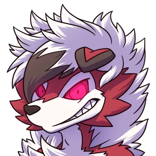 young woman, lycanroc, lycaxel lycanroc
