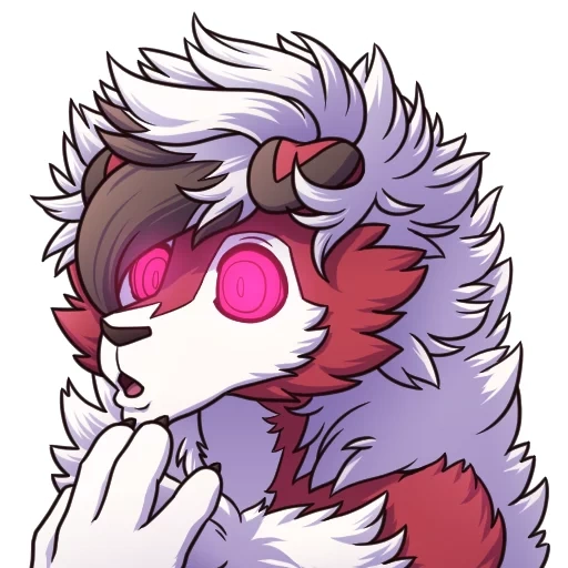 anime, furry pokemon, anime characters, lycaxel lycanroc, furri is a transparent background