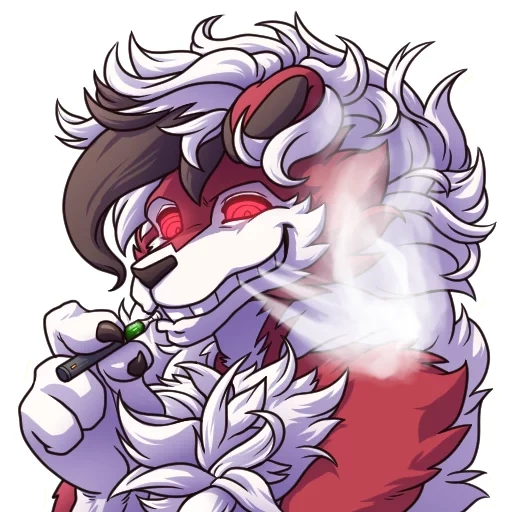 anime, lycaxel furri, anime animals, lycaxel lycanroc, furri is a transparent background