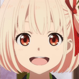 emoticônes, style anime, anime girl, lycoris recoil, personnages d'anime