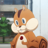 sebuah mainan, protein anime, dawn yonons dari tupai, dawn yonon squirrel ao, tupai anima dengan kacang