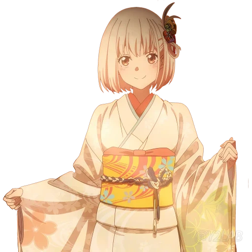 anime, kimono, kimono anime, asciugamani in argento, kimono di namami chiaku