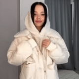 chaqueta, chaqueta blanca, abrigo, chaqueta más larga, chica de abrigo de invierno
