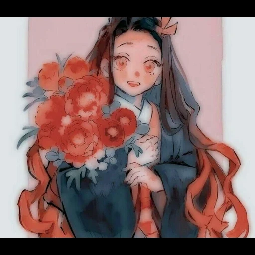 nezuko, рисунок, арты аниме, nezuko kamado, ханако камадо art