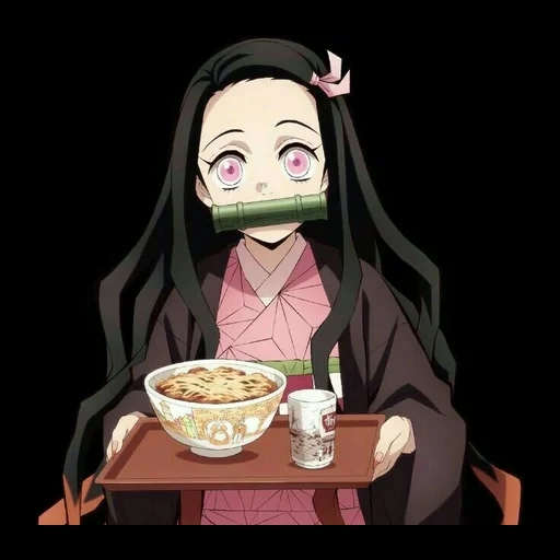 рисунок, nezuko кадры, kamado nezuko, незуко камадо аниме, kimetsu no yaiba yuukaku hen