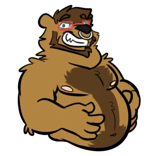 bear, grizzly bear, bear mikhail, the bear laughs, cartoon bear