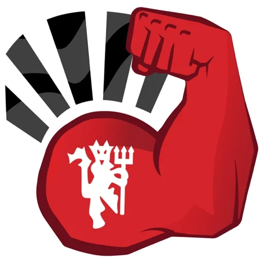 il maschio, emblema pugno, logo pugno, manchester united, logo manchester united