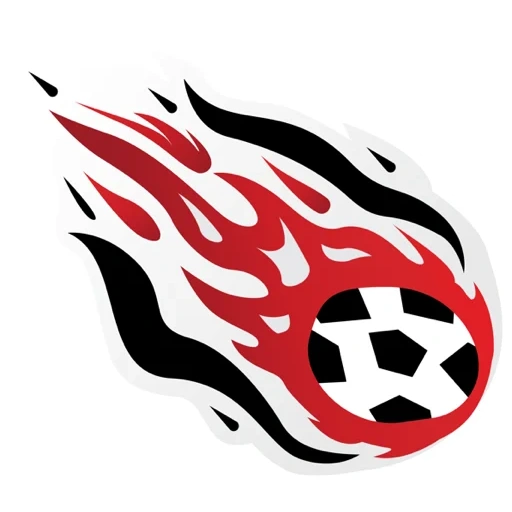 croquis de football, football logo, balle de football de logo, logos de football, balle rouge de feu