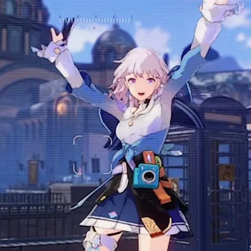 animación, juego celular, papel de animación, silverwing n-ex honkai impact 3rd, la prueba beta de la pista de triunfo