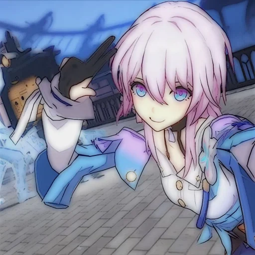 honkai impact 3, personajes de animación, horkai star rail, honkai impact 3 rd, la figura de la pista de triunfo