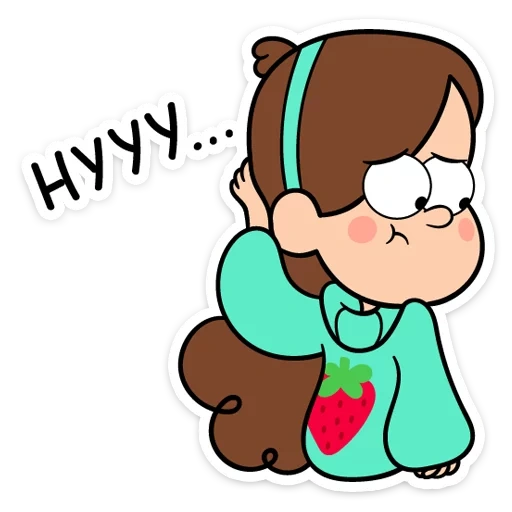 mabel, pino di mabel, gravity falls mabel, adesivo fallo gravitazionale mabel