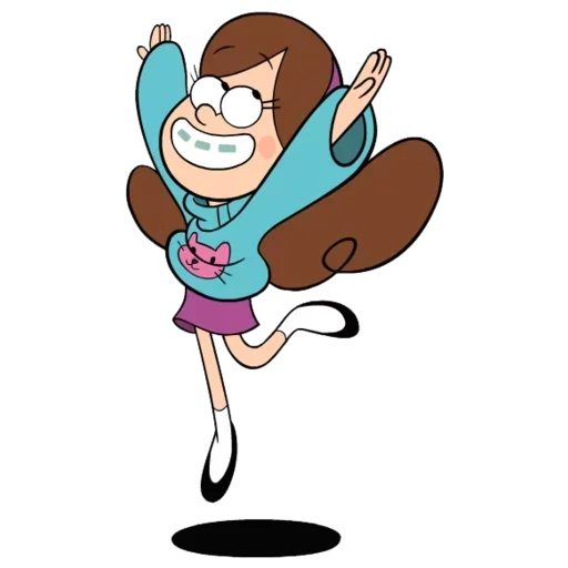 the mabel, mabel pine, mabel auf weißem hintergrund, mabel gravity falls, schwerkraft wasserfall held mabel