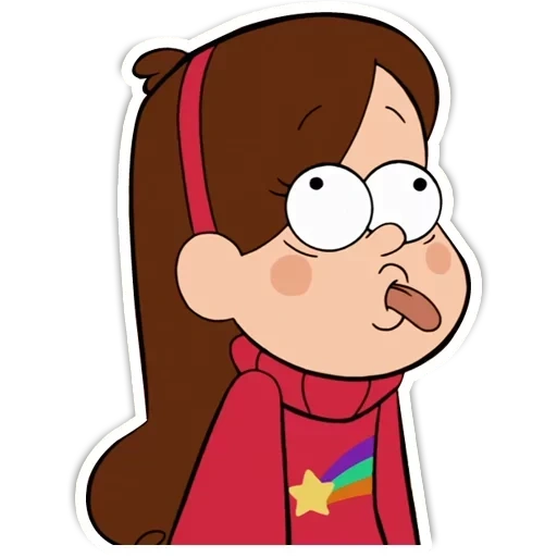 mabel, mabel, pino di mabel, gravity falls mabel, adesivo fallo gravitazionale mabel