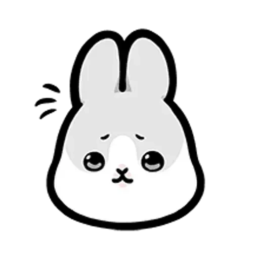 rabbit, snoopy rabbit, rabbit sticker, little hare face