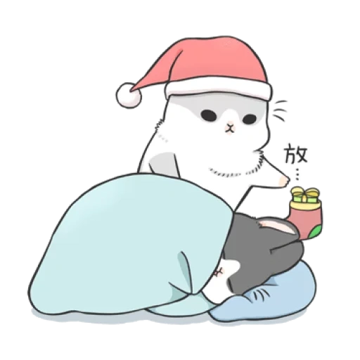 stickers weihnachten, machiko, machiko autocollants, autocollants telegram rabbit machiko, pack d'autocollants