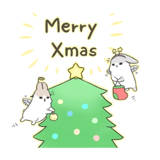 pegatinas telegrama conejo machiko, peganos conejo, staker, clipart, dibujo de navidad