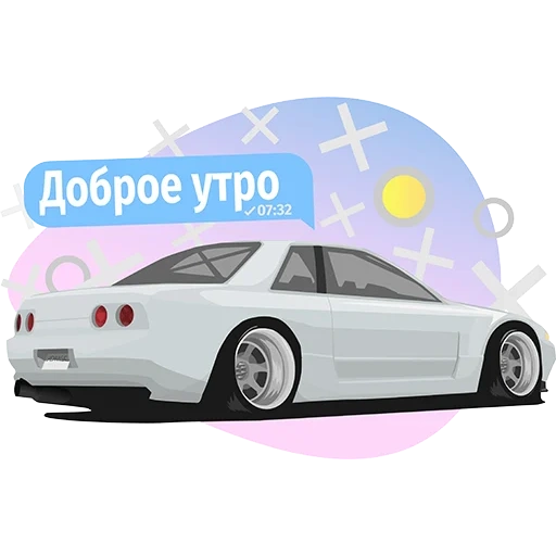 jdm телеграмм, jdm стикеры, nissan gtr skyline, skyline r 32 gtr, ниссан скайлайн 32 вектор