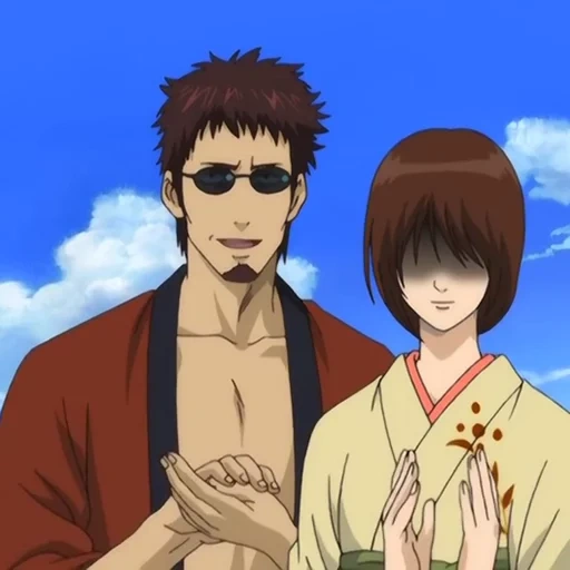 gintama, ikari yuan ratán, animación de kintama, jade hasegawa también tres, pirate harusame gintama amanto