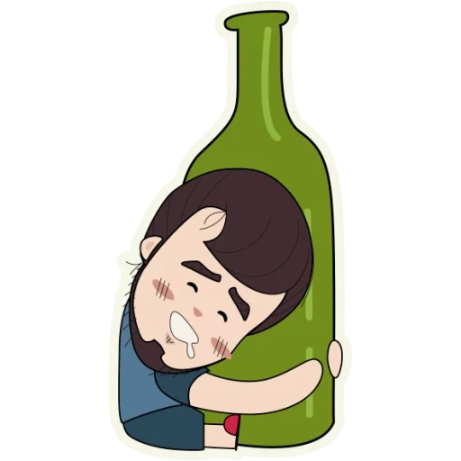 bottle, alcohol, wine bottle, the character in the wine bottle