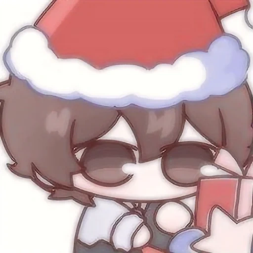 la parete rossa, anime, anime chibi, personaggio di anime, anime di babbo natale chibi